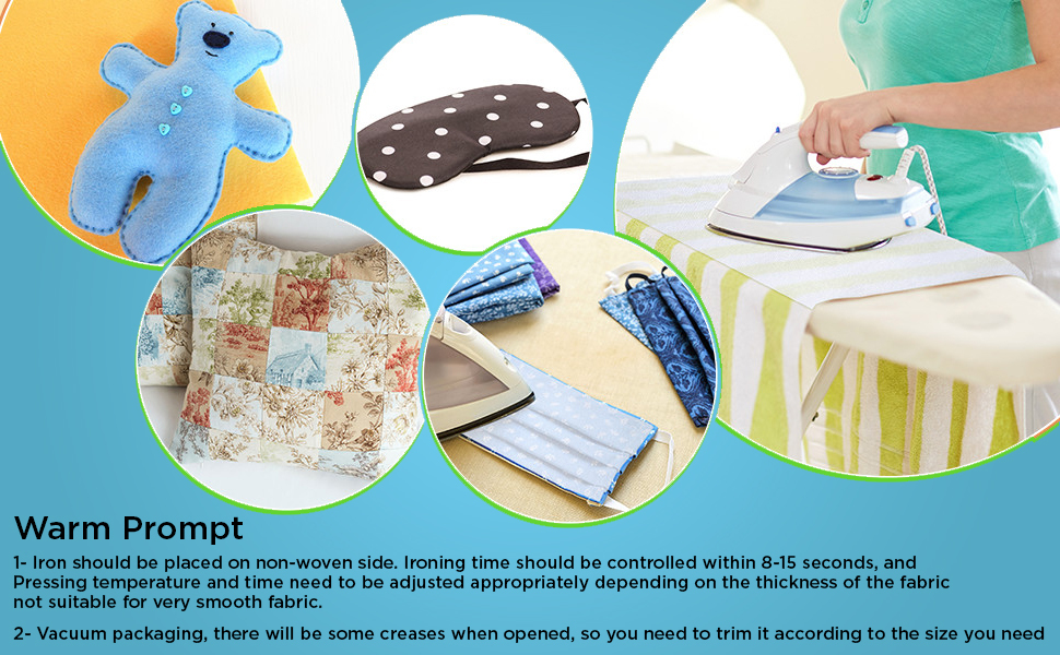 White Light Medium Weight Fusible Sew Iron On Interfacing