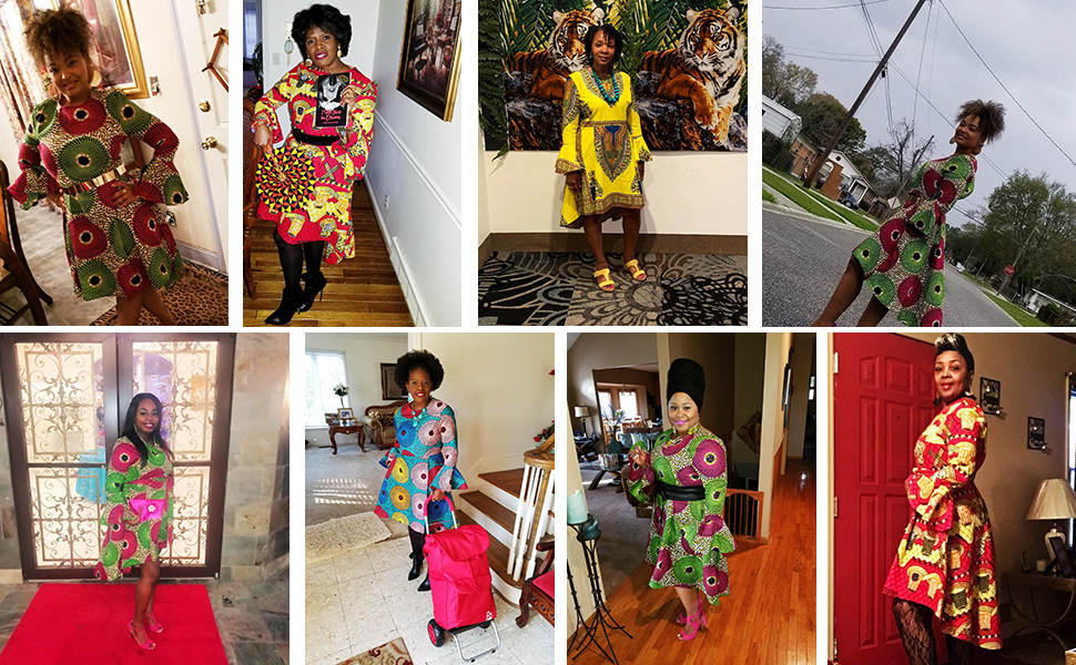 african print dress