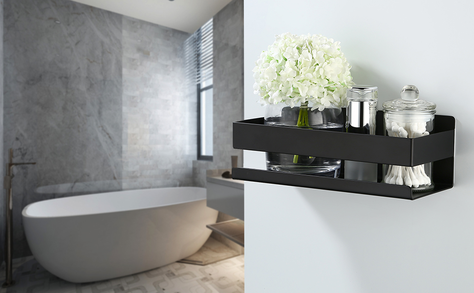 KES Shower Shelf Self Adhesive Bathroom Shelf Wall Mounted Stick on