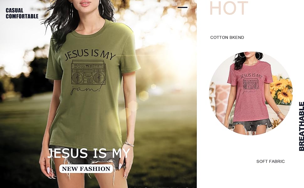 Jesus is my jam T-Shirt Graphic Funny Faith T Shirt jesus is the reason for the season shirt