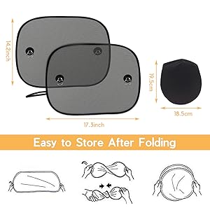 Pare Soleil Voiture Bébé/Enfant, Universelle Pour Pare-Soleil Fenêtre De Voiture , Protection UV/Chaleur Pour Offre Une Protection UV Maximale Pour Bébé, Adultes,Chien (2 Pièces) 15 Pare Soleil Voiture bébé