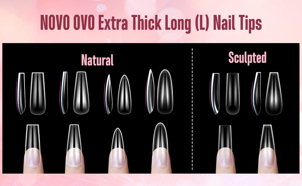 Extra Thick Long (L) Nail Tips