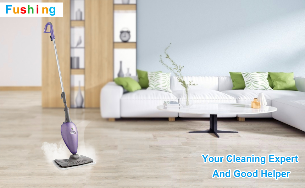 Fushing 7Pcs Steam Mop Pads, Washable Microfiber Cleaning Steamer Mop