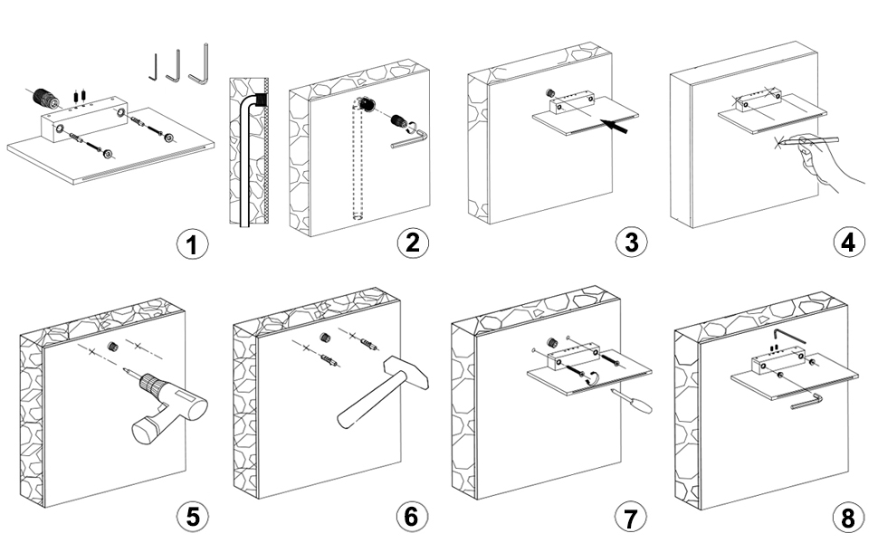 M Boenn Waterfall Shower Head Wall Mounted Shower Panel Square Bathroom