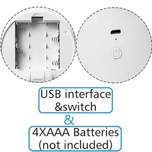 makeup mirror with light and versatile use with usb and batteries 