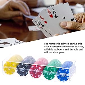 Amazon.co.jp: ゲームチップ | 100 個のプロ仕様のカジノ
