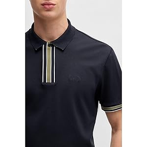 美品　ビッグロゴ　BOSS ボーダーポロシャツ　L〜XL 82642528b_8_d_215.jpg