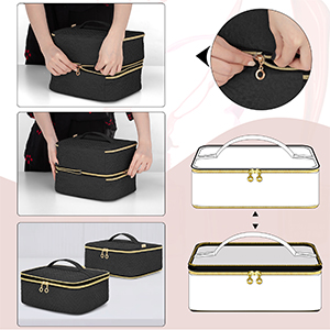 HA1226 美品 Luxja ネイル バッグ キルティング メイク道具 収納 HA1226 美品 Luxja ネイル バッグ キルティング メイク道具 収納