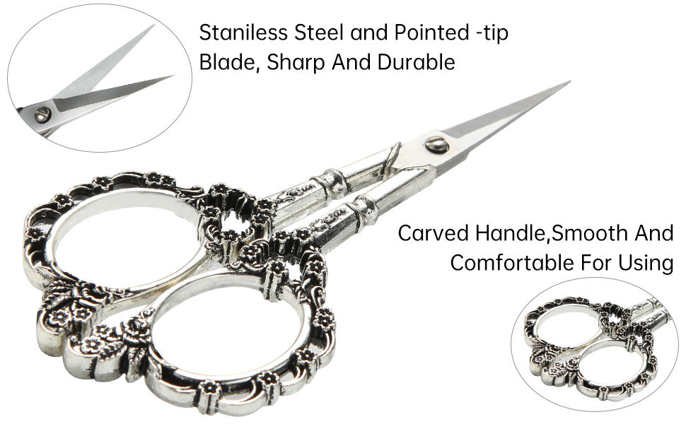 Vintage Sewing Scissors, Plum Blossom Stainless Steel