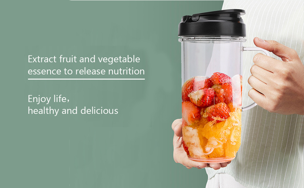 2 Pack Magic Bullet Blender Cups,Tall 22oz Cups Mugs Flip