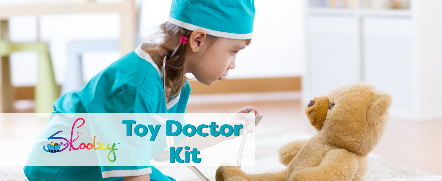 Skoolzy Doctor Kit for Kids with Xray- 29 pc Dr Playset with Realistic Sound Effects 