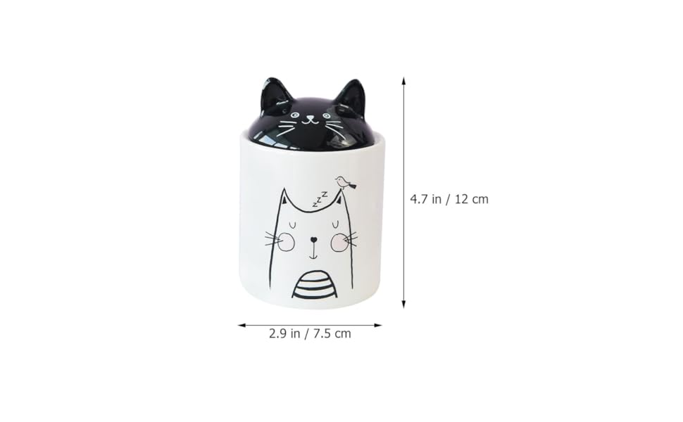 Amazon｜PAMINGONO セラミック気密ジャー 猫型の壷 猫のお菓子皿