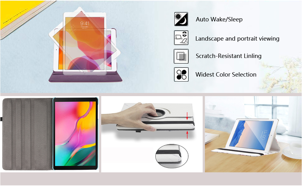 New iPad 9th / 8th / 7th Generation 10.2 Case 360 Degree Rotating