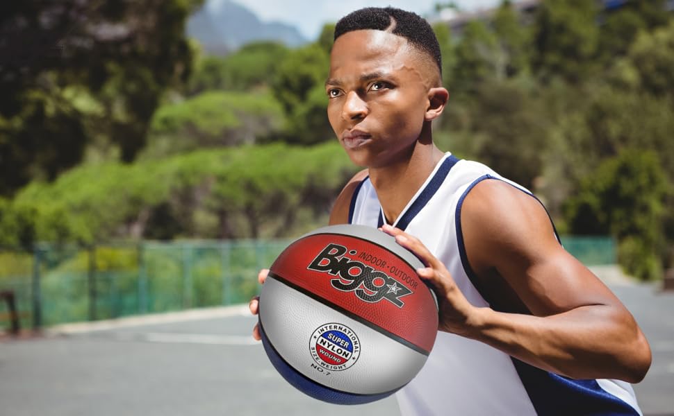 Biggz Official Size 7 Basketballs Red/White/Blue Bulk