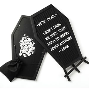 Coffin decor felt black message board goth decor gothic decor creepy spooky gifts