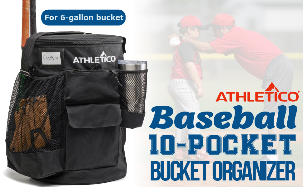 Athletico Baseball Bucket Cover Organizer Baseball Bucket Bag with