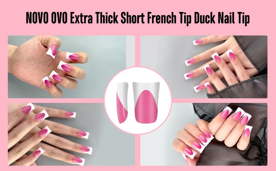 NOVO OVO Extra thick short french tip duck nail tip