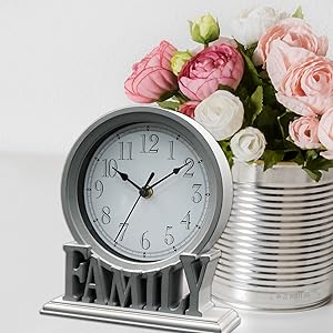 6.5 Inches Table Clock, Vintage Non-Tick... 14 Decor desk clock