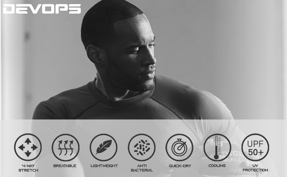 DEVOPS Men's 3 Pack Sports Performance Active Compression Cool Dry Baselayer Shorts 10 devops