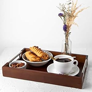 bamboo serving tray food set eating large decorative tiered outdoor indoor modern farmhouse ottoman