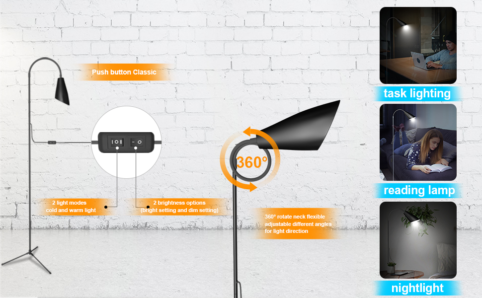 Led Floor Lamp for Eyelash Extensions Craft Task Lamps Floor Standing