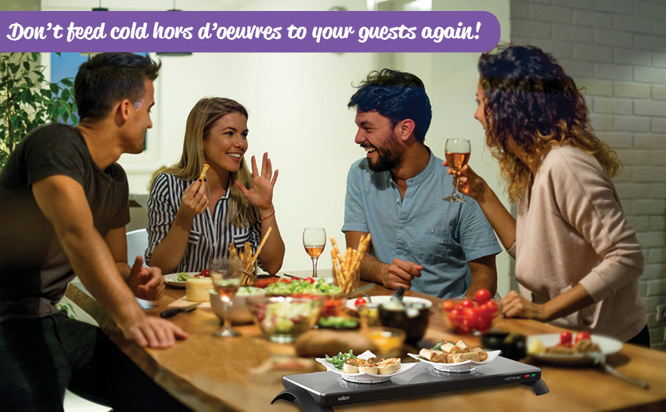 Round Warming Tray by Salton Cordless Electric Hot Plate