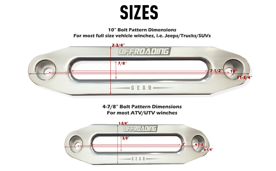 47/8" Bolt Pattern (ATV/UTV) Aluminum Hawse Fairlead, Stainless Steel