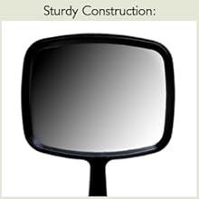 Sleek mirror for face touch ups