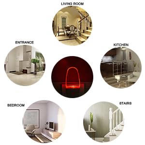 Red night light for bedroom hallway bathroom garage