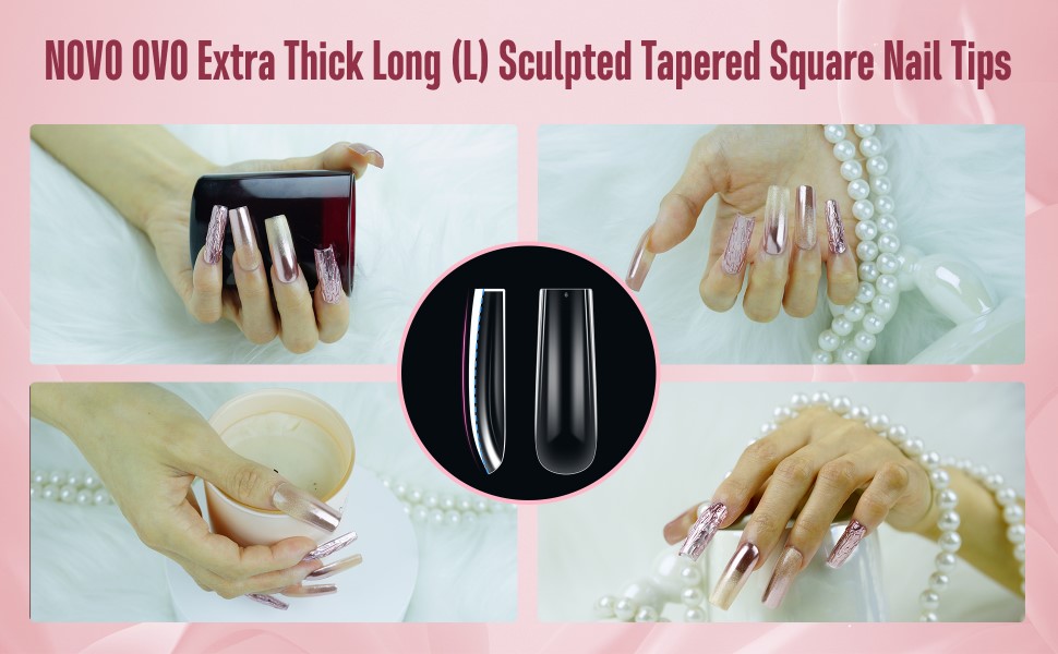 Sculpted Tapered Square Nail Tip