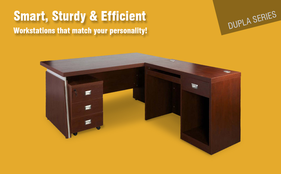Dupla 3216 Modern Executive Desk Apple Cherry