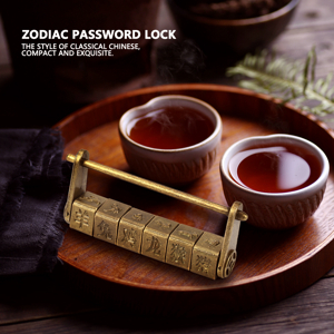 Retro Zinc Vintage Antique Chinese Old Jewelry Code Password