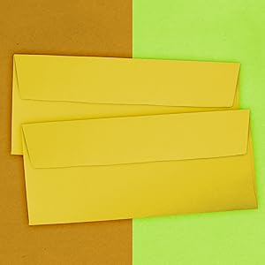 yellow #10 business colored envelope