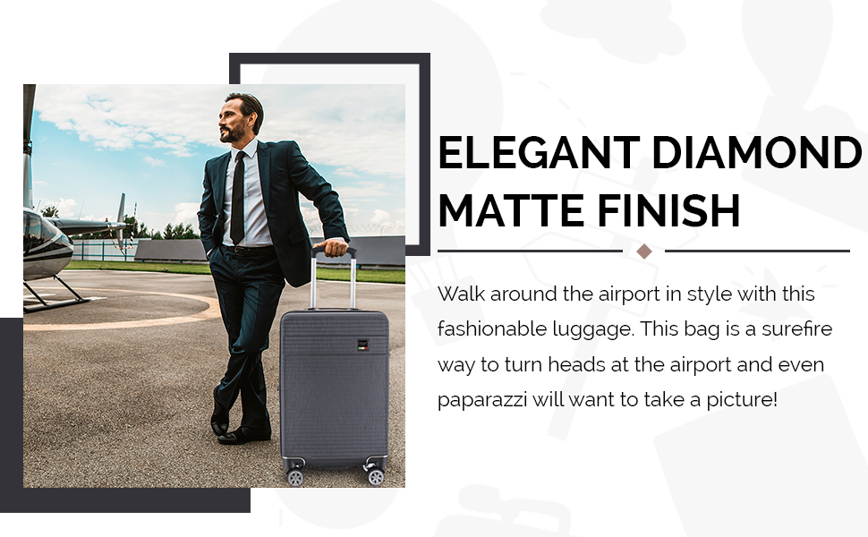 Villagio Hardside Luggage Set 3Piece Hardshell Luggage