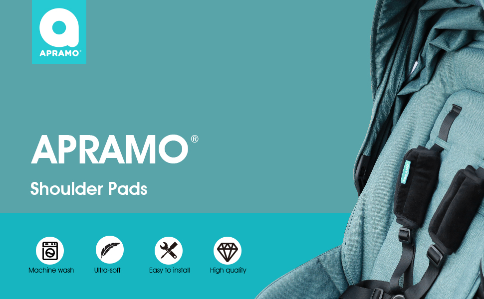 APRAMO Car Seat Belt Strap Covers for Baby Kids, Super Comfort Shoulder