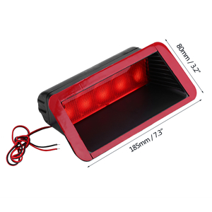 Third Brake Light,Red 5 LED 12V Universal Car High Mount Rear Third 3rd Brake Stop Tail Light Lamp
