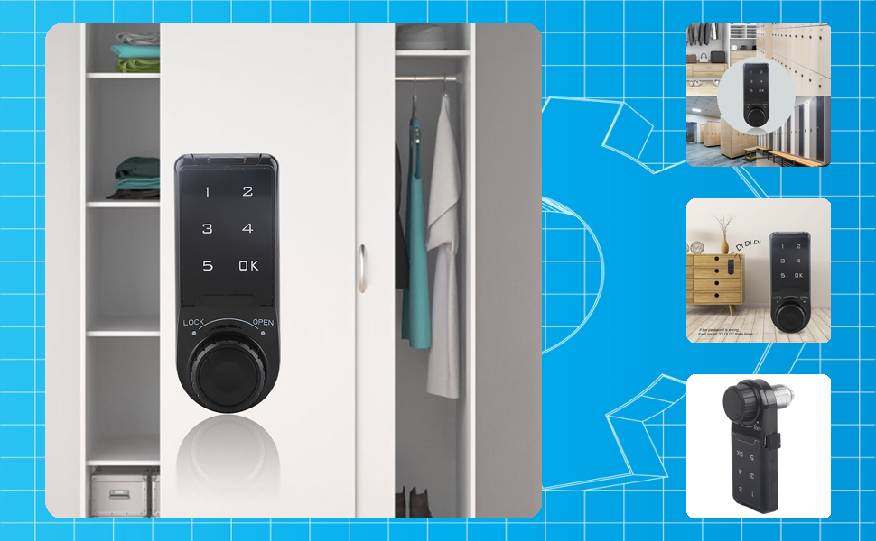 FTVOGUE Code Sicherheitsschloss Touch Digital Tastatur Elektronische