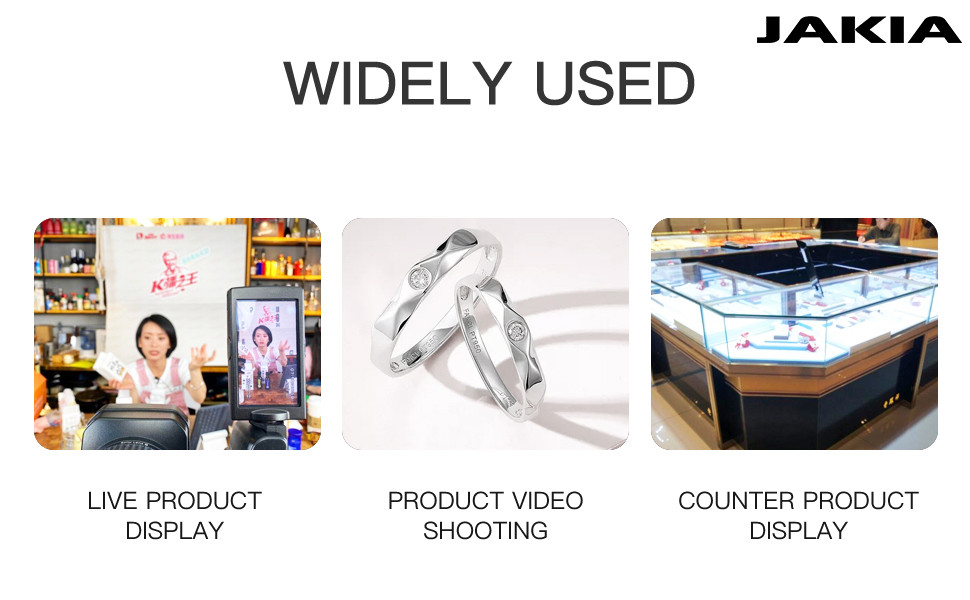 JAKIA Rechargeable Photography Turntable 8.7 Inch White