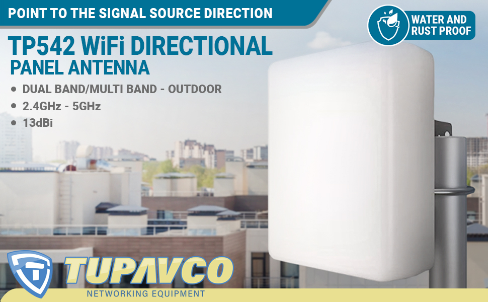 Rakutao Tupavco TP542 Panel WiFi Antenna - 2.4GHz/5GHz-5.8GHz Range