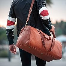 reistas Oslo XL Berliner Bags sporttas reiszak reiszakje leer bruine