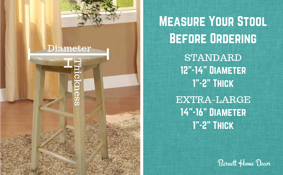 Cotton Duck Red Bar Stool Cover with Adjustable Yoke Size