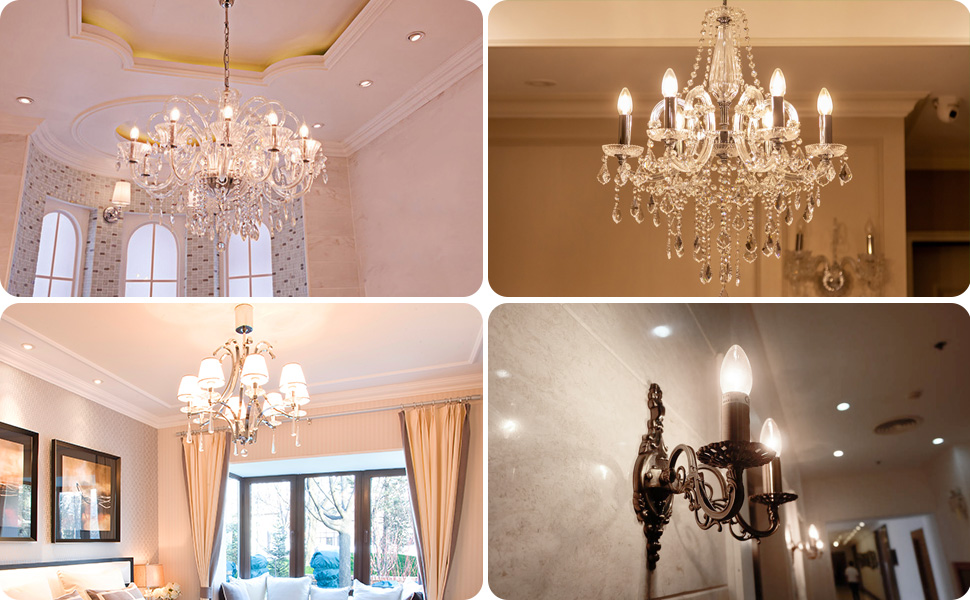 28W Halogen Candles Light Bulbs, 5 Pack SES E14 Halogen Candle Bulb, 350 Lumen, Mains 230V