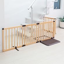 日本育児 　おくだけとおせんぼ 　木製 　スマートワイドwoody ブラウン 日本育児 おくだけとおせんぼ スマートワイドWoody | ベビー