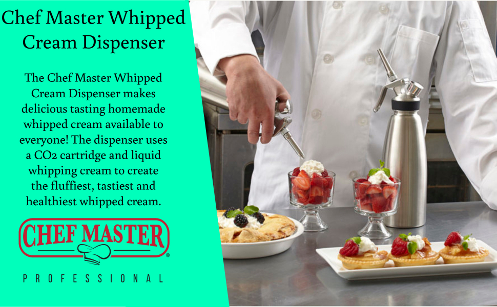 ChefMaster 90068 Whip Cream Dispenser, Whipped Cream