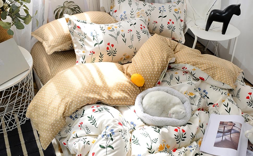 White Floral Duvet Cover Set