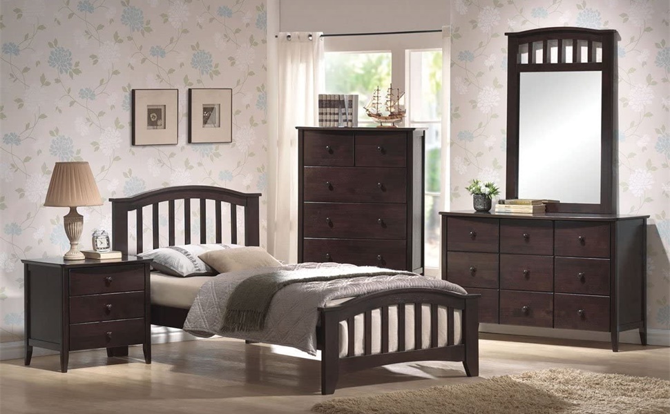 Twin Bed, Merax Solid Wood Twin Size Platform Bed Frame