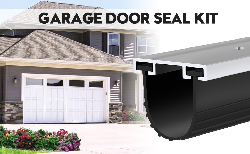 Garage Door Seals Bottom Rubber with Predrilled Aluminum Track