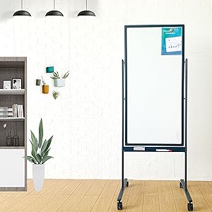 Amazon | 法人様向け ホワイトボード 脚付き 幅60×高さ120cm