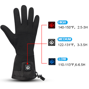 snow deer heated gloves