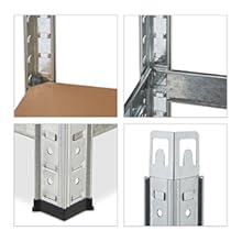 Relaxdays verzinktes Schwerlastregal 280kg Traglast, 157x80x40 cm, 4 Böden, zum Stecken, Stahl, Silber, Lagerung in Kell 2fcf5a83 F52f 48a7 9c11 1b8a0fa2fec8. CR0,0,300,300 PT0 SX220 V1